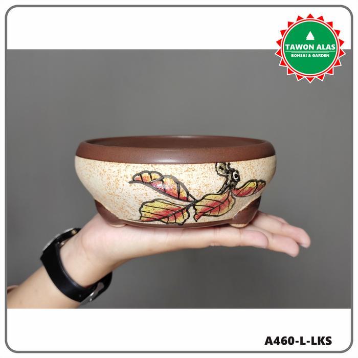 Top Pot Bonsai Keramik Bulat Mame S