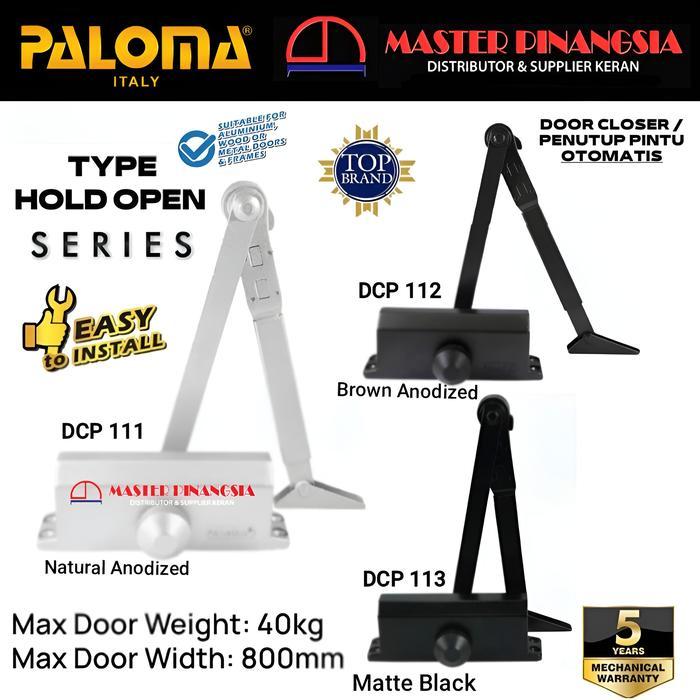 Paloma Door Closer Penahan Penutup Pintu Rumah Otomatis Hold Open Hydraulic Hidrolik Natural