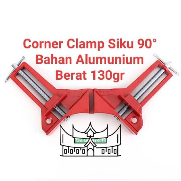 "New" Corner Clamp Klem Sudut Siku 90 Derajat Alumunium 130gr