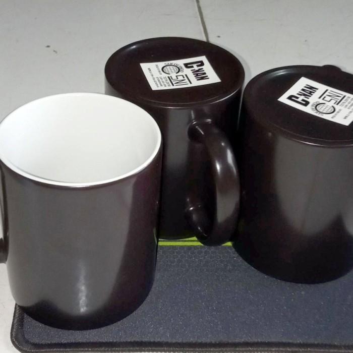 Astone Mug Bunglon Custom Fot + Tulisan Free Box Bisa Berubah Warna Mug Custom Souvenir Hitam