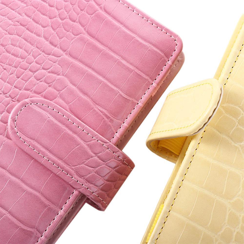 Agenda Planner Book 6 Ring Crocodile Pattern A6 Notebook PU Leather Notebook Cover Notepad Cover