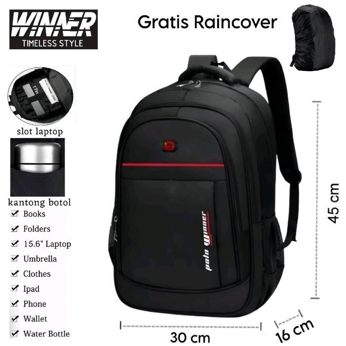 Tas Polo Pria Tas Sekolah Polo Winner Ransel Laptop Pria Tas Ransel Pria Polo Winner 1233 Backpack