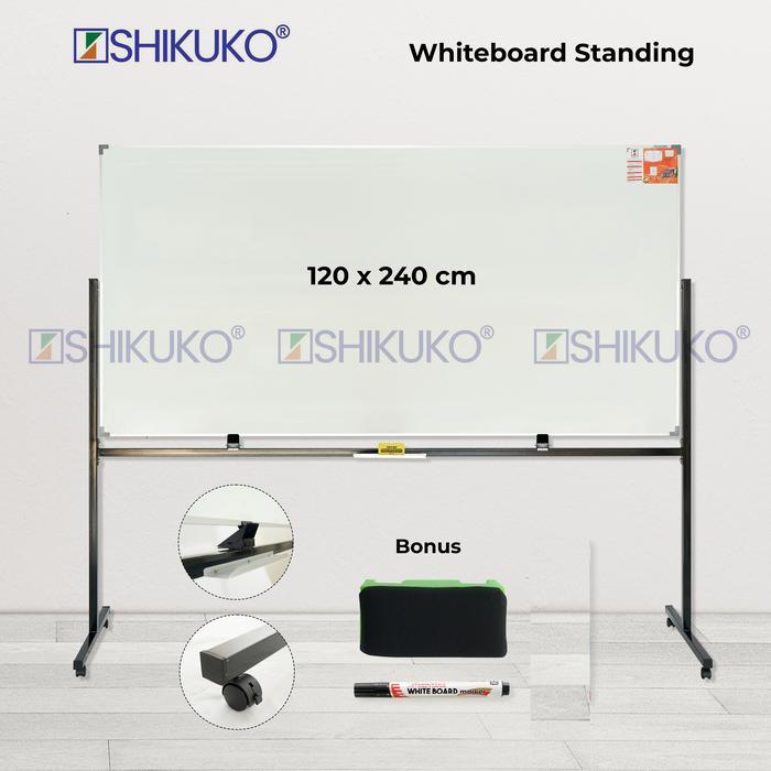 Papan Tulis Standing - Whiteboard Magnet 120 X 240