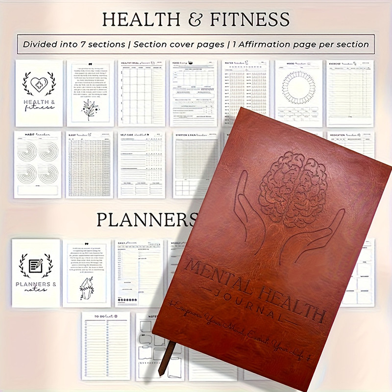 Mental Health Journal Anxiety & Guided Journal Self Care Journal To Practice Posit Thinking Adhd