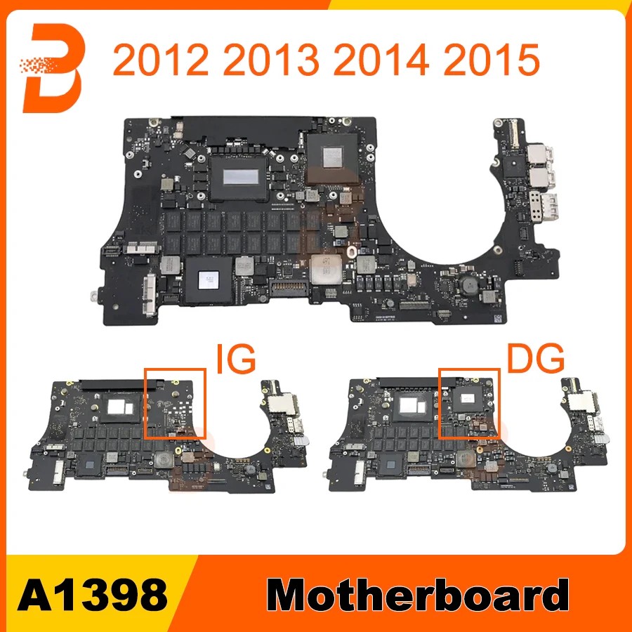 Original Laptop Logic Board For Macbook Pro Retina 15" A1398 Motherboard I7 8Gb 16Gb 2012 2013 2014