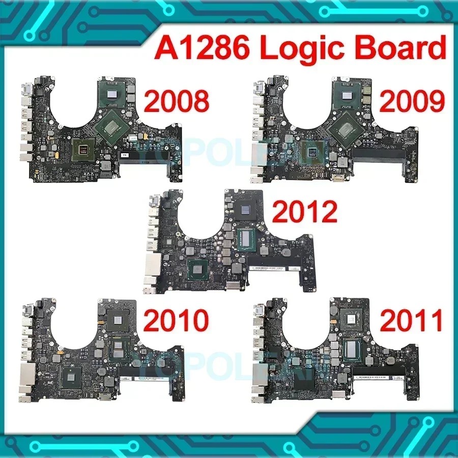 Original Tested A1286 Motherboard For Macbook Pro 15" A1286 Logic Board I5 I7 2010 2011 2012 Year