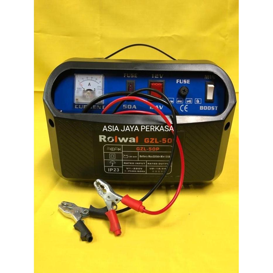Ready Charger Aki Rolwal GZL 50 P 50A Battery Charger Cas Aki Otomatis
