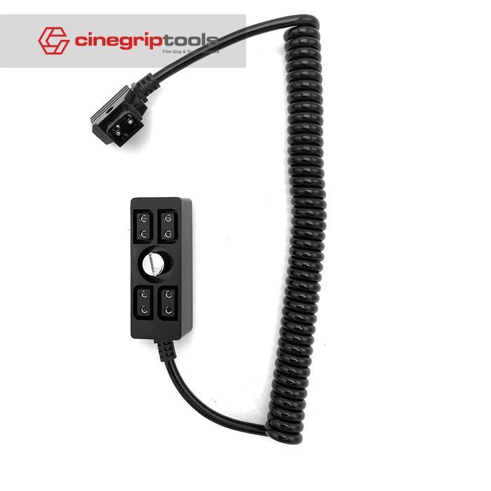 D-TAP to 4D-tap Camera power three way splitter with 1/4 screw