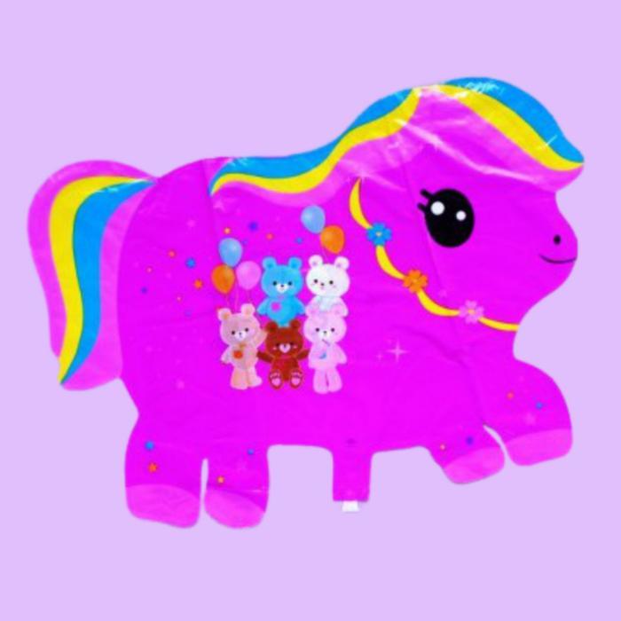 1Pack Kuda Poni Pelangi (Balon Gas/Foil/Terbang/Karakter ) Terlaris