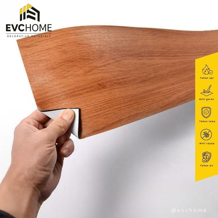 Evchome 91,5Cm X 15,2Cm Foam Vinyl Sticker/Plafon Pvc/ Vinyl Floor/ Wallpaper Stiker Lantai Kayu