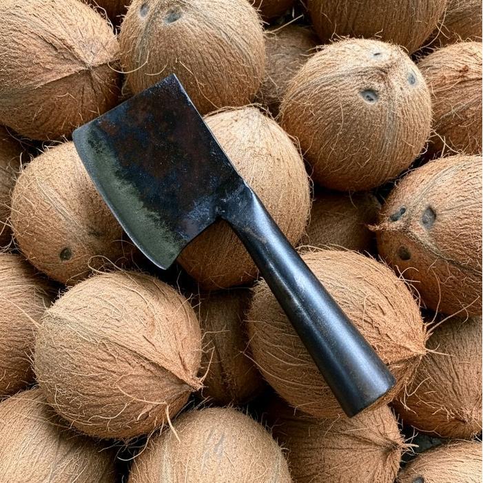 Kapak Kupas Kelapa Gagang Besi Pipa Bahan Material Baja Per Asli