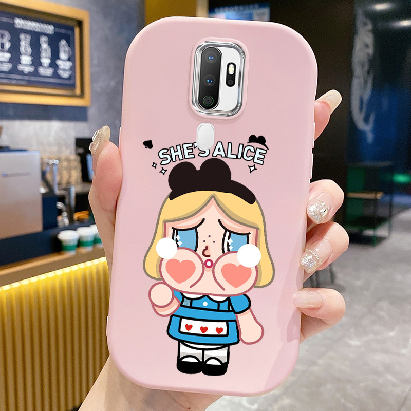 Casing Hp Untuk OPPO A5 2020 A9 2020 Case Casing Boneka wanita kartun pola Kesing HP Cesing bulat ge