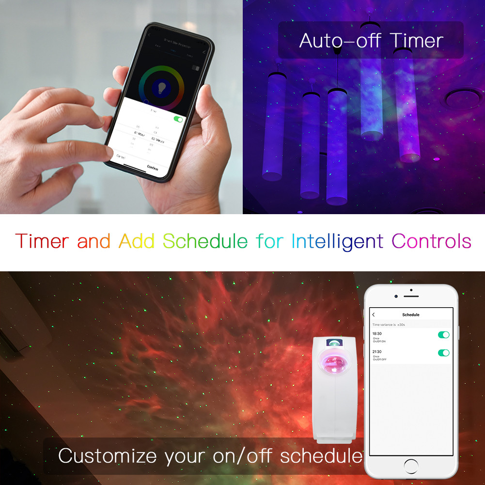 MOES TUYA WIFI SMART STAR PROJECTOR GALAXY FOR HOLIDAY PARTY APP CONTROL SMART HOME NEBULA PROJECTOR