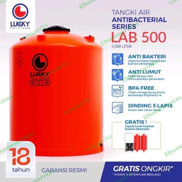 TERBARU Toren Air 5000 Liter Lucky LAB500 Antibakteri