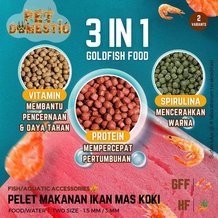 PELET PREMIUM IKAN MAS KOKI - PAKAN PREMIUM IKAN MAS KOKI 1.5MM & 3MM