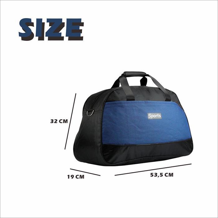 Tas Jinjing Travel Pria Wanita Duffle Bag Sporty Waterproof Best Quality -Yh146 Hitam