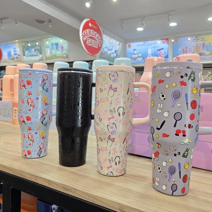 Ready Stock Pero Elara Tumbler Permos 1182Ml With Handle - Botol Minum Tumbler Vacuum 1182Ml