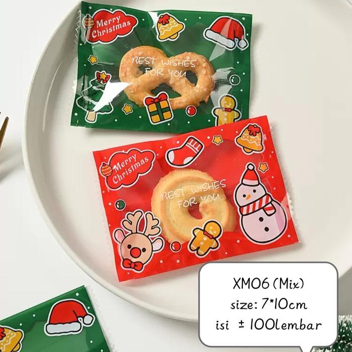 Plastik Natal Xm06 Plastik Kue Kering Cookies Nastar Plastik Christmas