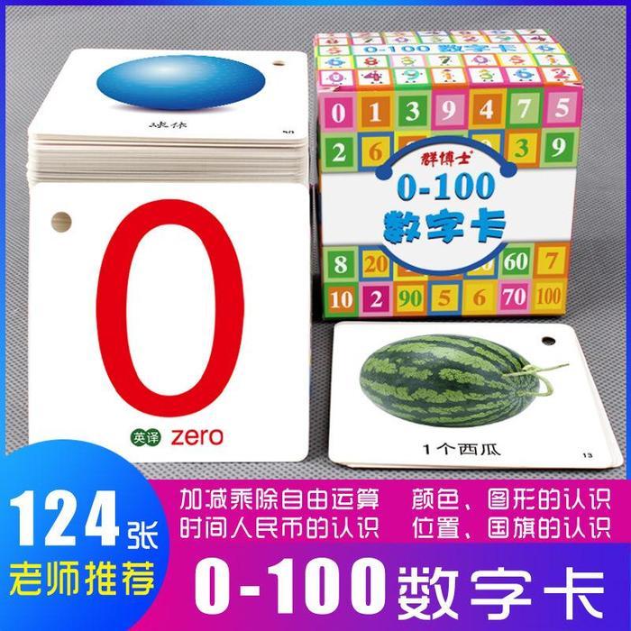 Flashcard Number Kartu Angka 1-100 Kartu Belajar