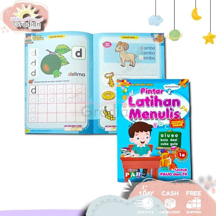 Buku TK PAUD Pintar Latihan Menulis ABC Huruf Besar dan Kecil - Buku Anak Sekolah TK PAUD Murah