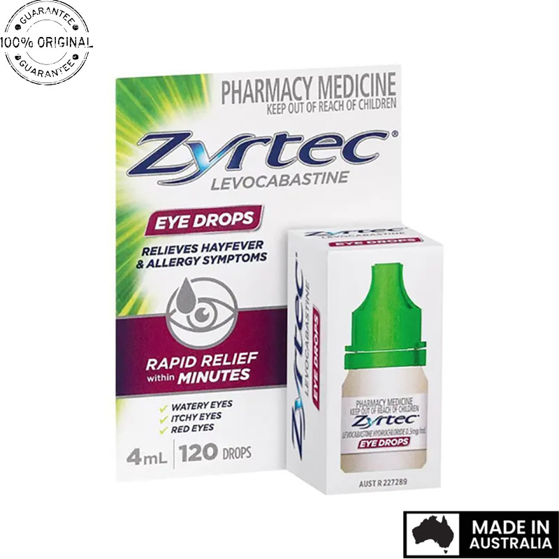 Aussie Original Zyrtec Antihistamine Hayfever & Allergy Eye Drops 4mL