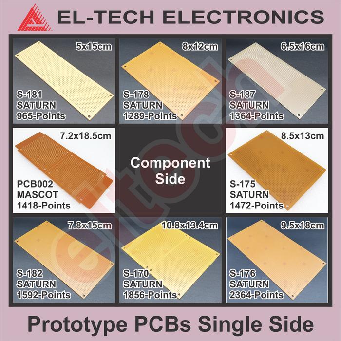 "New" PCB Lubang IC Matrix Project Prototype Board Papan Phenolic 1 Sisi
