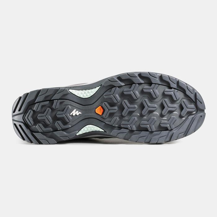 Decathlon QUECHUA Sepatu Gunung Wanita MH100 - Abu-abu/Hijau Sepatu Hiking Wanita MH100 - 8612193