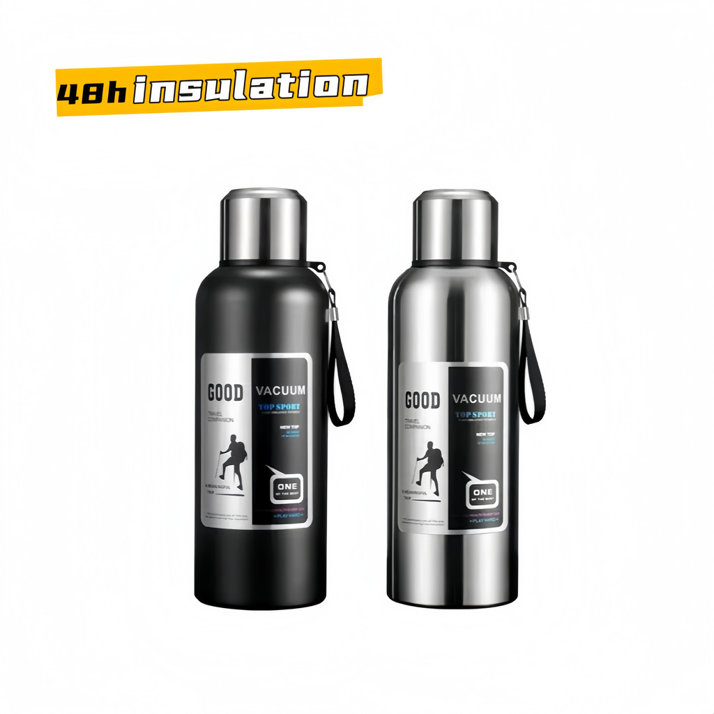 600-2000ML Large Capacity Cold Thermal Thermos Tumbler Stainless Steel Insulated Water Bottle