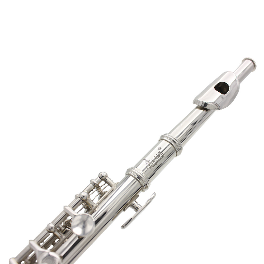 SLADE Piccolo Flute C Key Half-size Silvery Flute Instrument Parts Cupronickel Piccolo Flute For