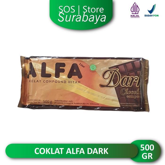 Coklat ALFA Dark Kemasan 500gr / Cokelat Batang / Cokelat Blok ALFA