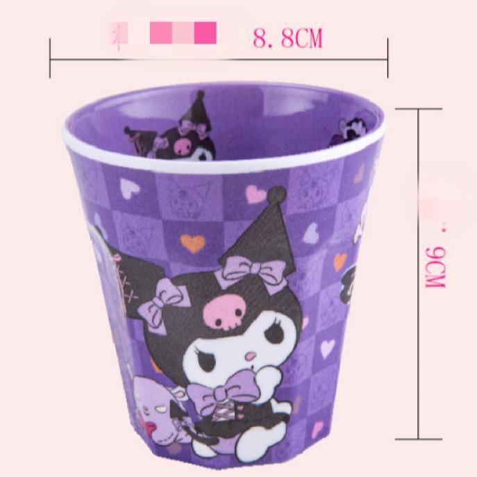 GELAS MELAMIN ANAK LUCU KARAKTER MELODY CINNAMOROLL DORAEMON POCHACCO