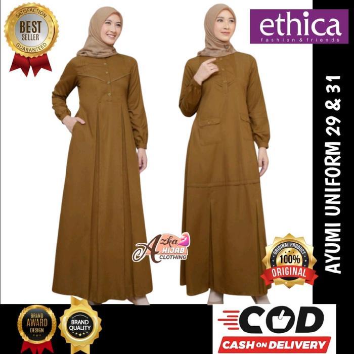 ORIGINAL Ethica Baju Gamis PNS Seragam Pemda - Dress PNS Wanita Hamil - Baju Gamis Pemda - Seragam