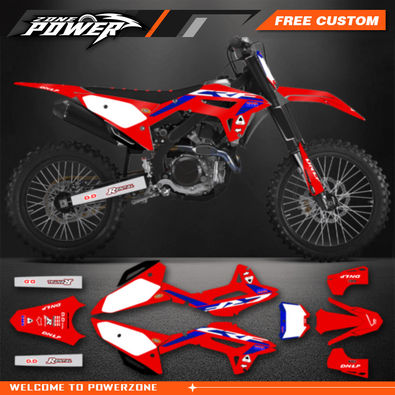 Powerzone Motorcycle Graphic Decal Stickers Kits For Honda CRF450R 2021-2023 CRF250 CRF250R