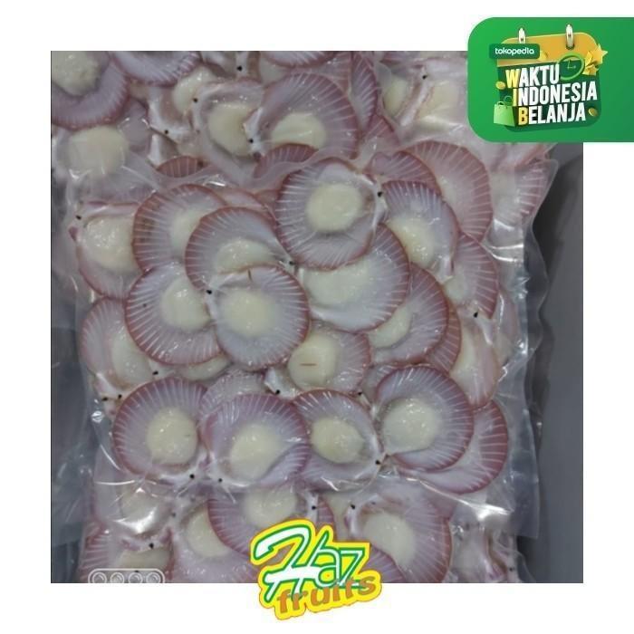 KERANG SRIMPING BERSIH 500 GRAM ISI 40 sd 50 pcs I HALF SHELL SCALLOP