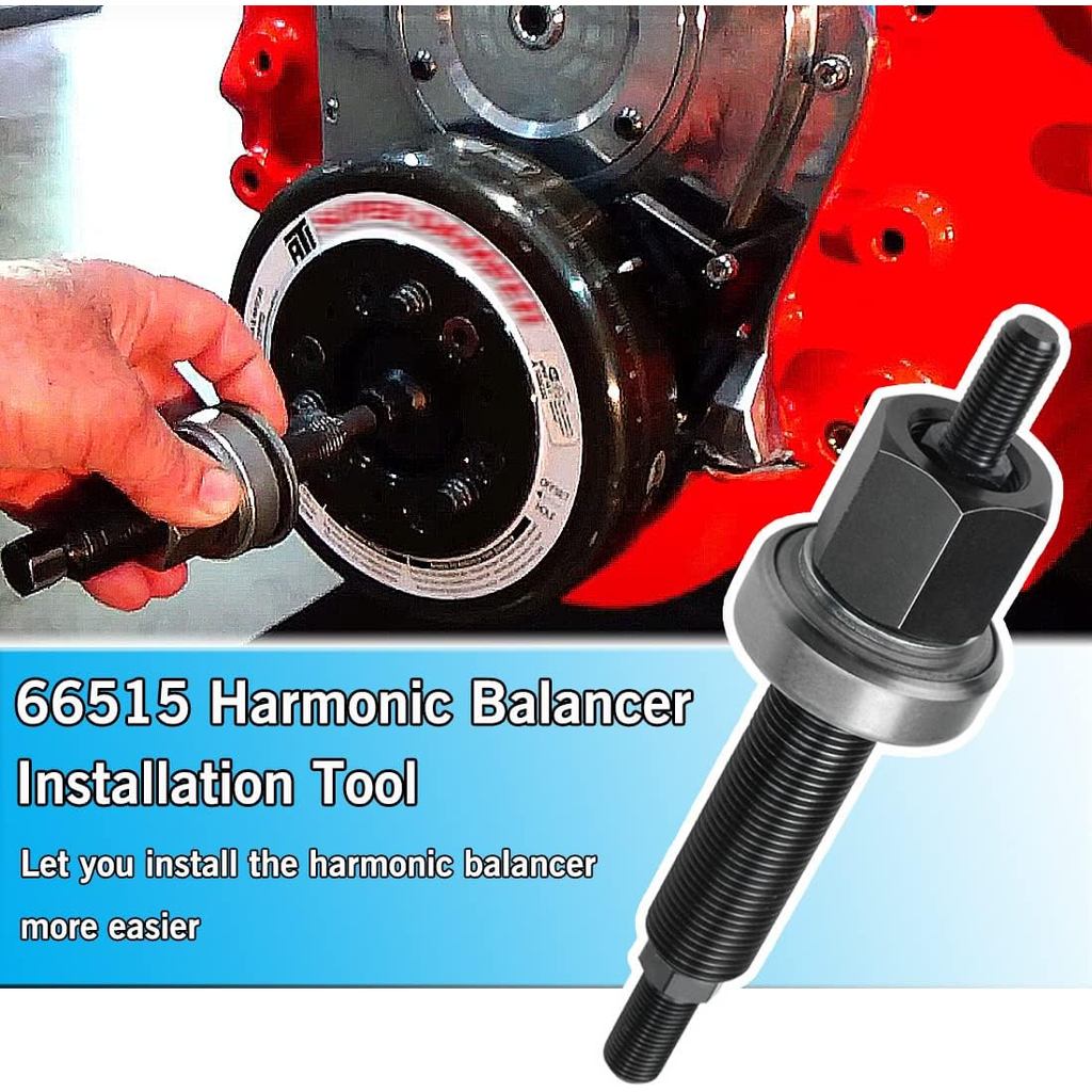 66515 Harmonic Balancer Installation Tool Compatible with Chevy 350 SBC BBC Cranks
