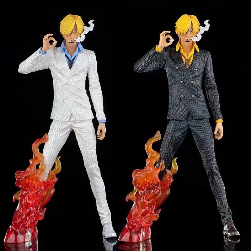 One Piece Anime Figure Vinsmoke Sanji Smoking Insert Grandista PVC Action Figures Model Dolls Toys