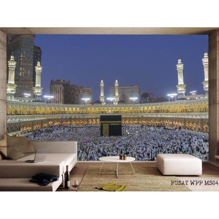 Walldekorasi Stiker Dinding Custom Background Makkah Madinah Searis, Wallpaper Dinding 3D Custom