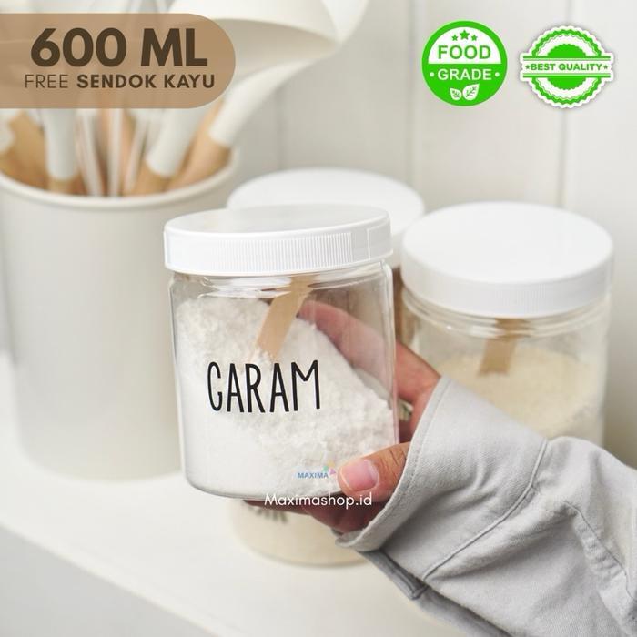 Tempat Bumbu Dapur Toples Set Aesthetic Free Label Waterproof 1300 Ml