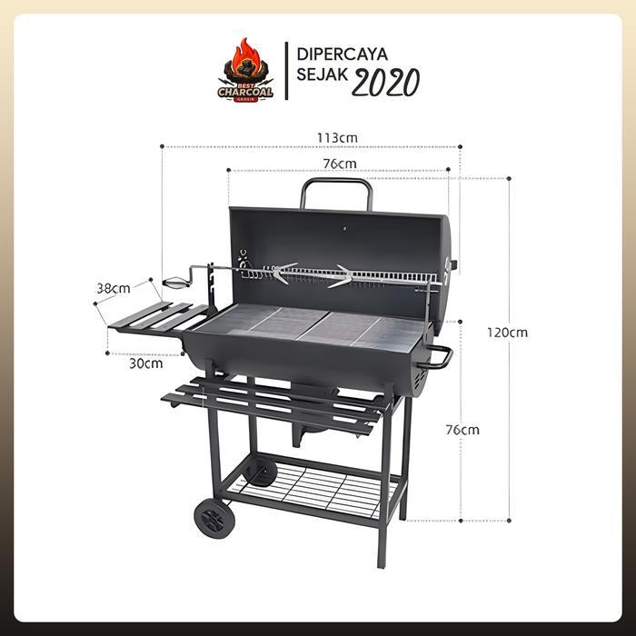 Panggangan Bbq Portable Grill Alat Panggang Putar Ayam