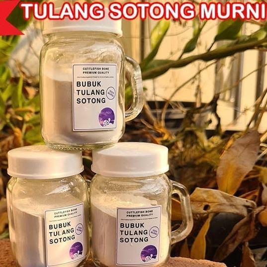 TULANG SOTONG MURNI CALCIUM MOON BUBUK 100GRAM TERMURAH TOPLES KACA