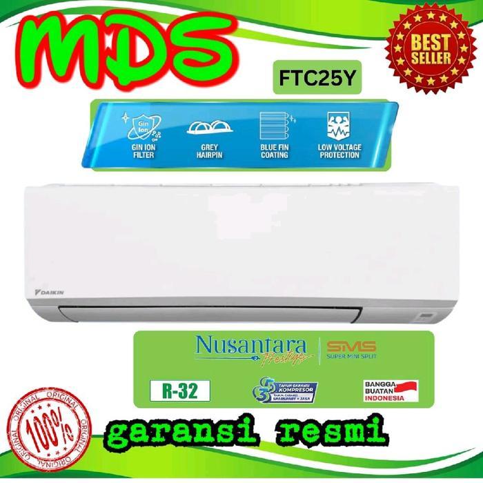 AC DAIKIN 1PK STANDAR FTC 25-YV R32 + PASANG INSTALASI