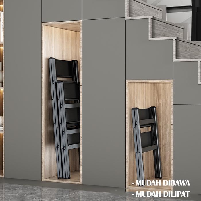 Tangga Rumah Lipat Tangga aluminium Lipat 4 Step Mollar 4S Household
