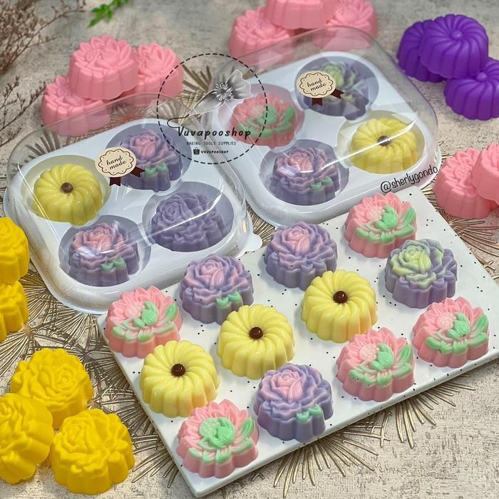 Stok Baru Box Mochi Sekat + Tutup isi 5pcs Box Plastik Sekat Dus Kue Mochi