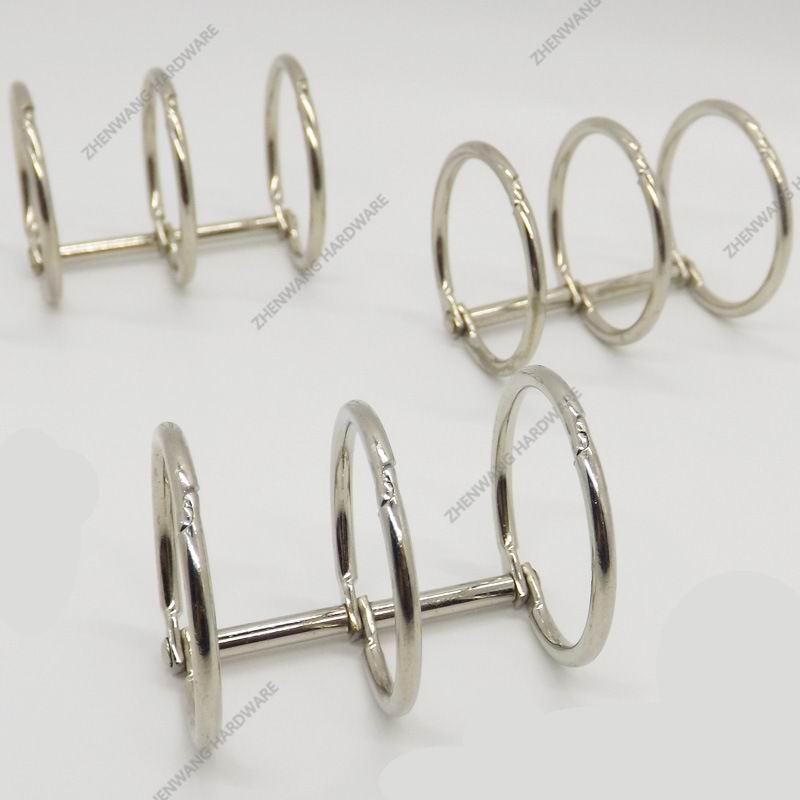 500PCS Nickel Loose Leaf Spiral Notebook Metal Clip 3 Holes Ring Binder DIY Fill Paper Folder Access