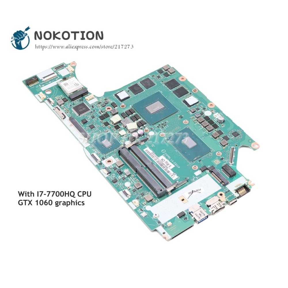 NOKOTION For Acer Predator Helios 300 G3-571 Laptop Motherboard SR32Q I7-7700HQ CPU GTX 1060 DDR4 C5