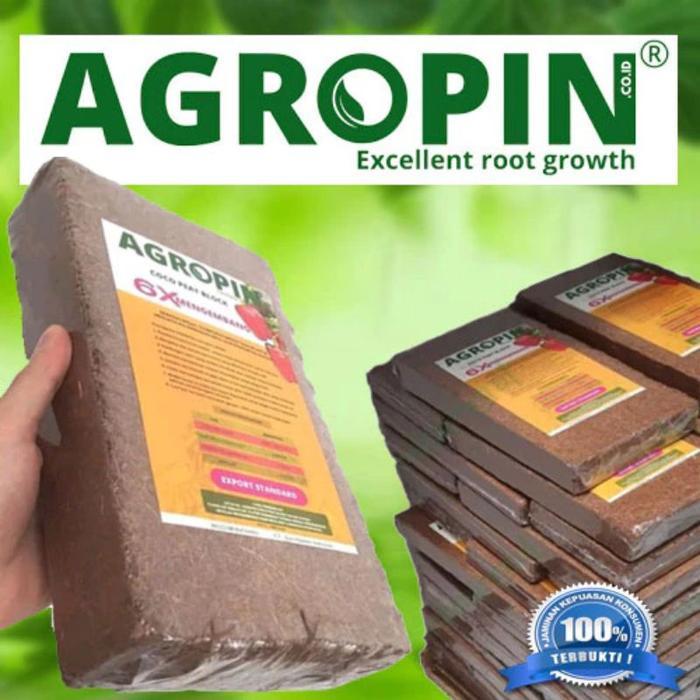 "New" Media Tanam Cocopeat Premium Block 1kg Low EC - Agropin