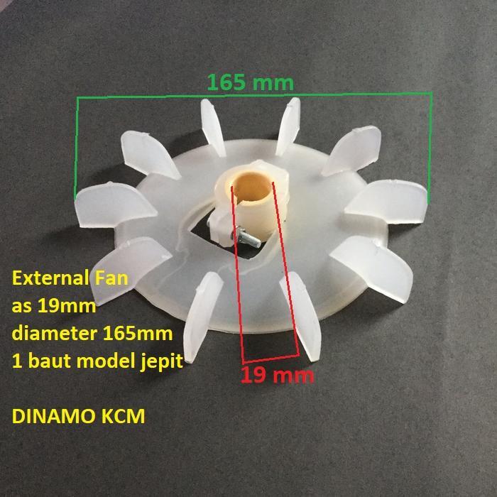 Kipas Tambak Udang As 19Mm Jepit 1 Baut - Kipas Dinamo - Kipas Electro Motor - External Fan - Kincir
