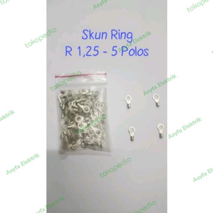 Murah skun kabel ring o 1,5mm tanpa isolasi 1.25-5 / skun VR 1.25-5 polos