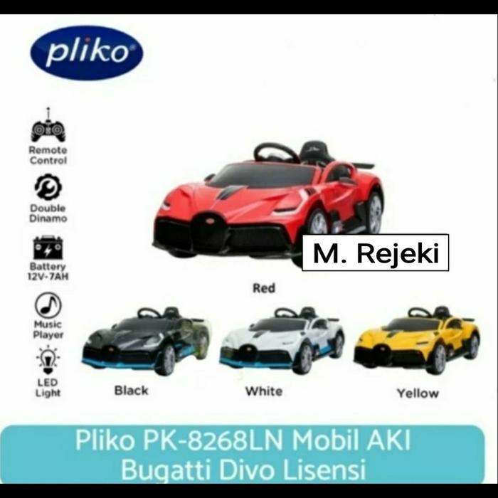 Pliko Pk-8268Ln Mobil Aki Bugatti Divo Lisensi - Red (Pliko)