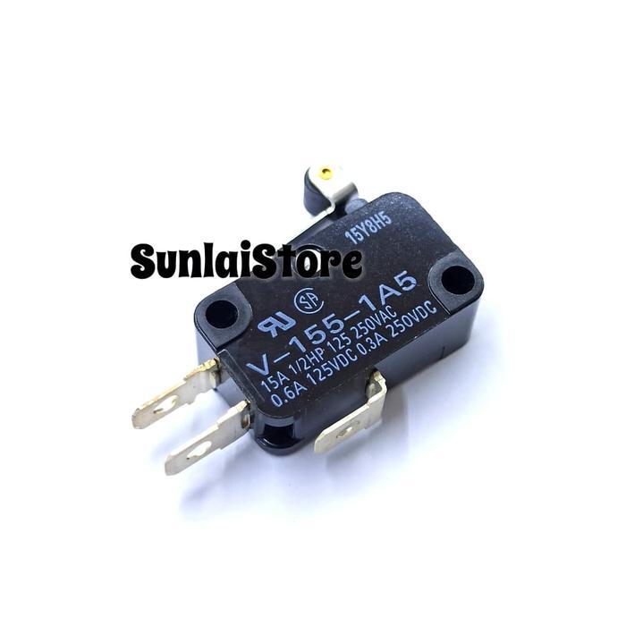 Micro Switch Omron + Roda Tuas Pendek Original V-155-1A5